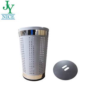 Panier à linge en acier inoxydable 35L 46L avec couvercle, bac de rangement étanche antirouille pour vêtements sales, Center de maison