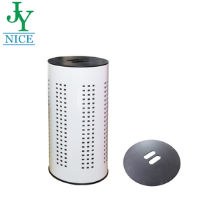 Grande maison maison hôtel vêtements sales bac à linge 35L 50L debout rond métal revêtement en poudre trieur panier à linge