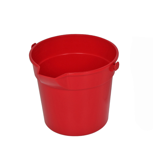 Seau à eau en plastique de couleur promotionnelle de 5 pintes avec outil de nettoyage de poignée seau rond