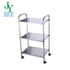 Chariot utilitaire de service de vin de thé de compagnie aérienne robuste à 3 niveaux, chariot de pansement médical d'hôpital en acier inoxydable à 4 couches