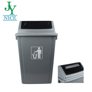 Poubelle à couvercle poussoir pour installations hôtelières, vente en gros, poubelle sur pied pour allée extérieure, jardin, poubelle séparée