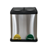 Recyclage Double poubelle de cuisine poubelle en bois poubelle de cuisine en acier inoxydable