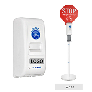Distributeur automatique de désinfectant sur pied, capteur automatique de savon en mousse pour les mains avec socle en acier