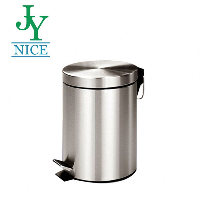 Poubelle à pédale en acier inoxydable, avec couvercle, pour bureau, hôtel, hall, résistant aux empreintes digitales, 5L, 8L, 12L, vente en gros
