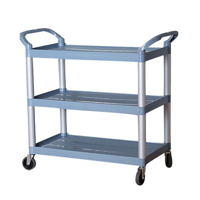 Chariot de collecte de bols à manger à trois niveaux, chariot de Service de livraison de repas polyvalent pour Restaurant