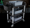 Chariot de nettoyage d'assiettes de taverne de restaurant d'hôtel, ustensiles de cuisine en plastique, service de collecte de nourriture, caddie à vaisselle