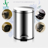 Poubelle à pédale colorée avec couvercle plat, en acier inoxydable de haute qualité, poubelle de recyclage