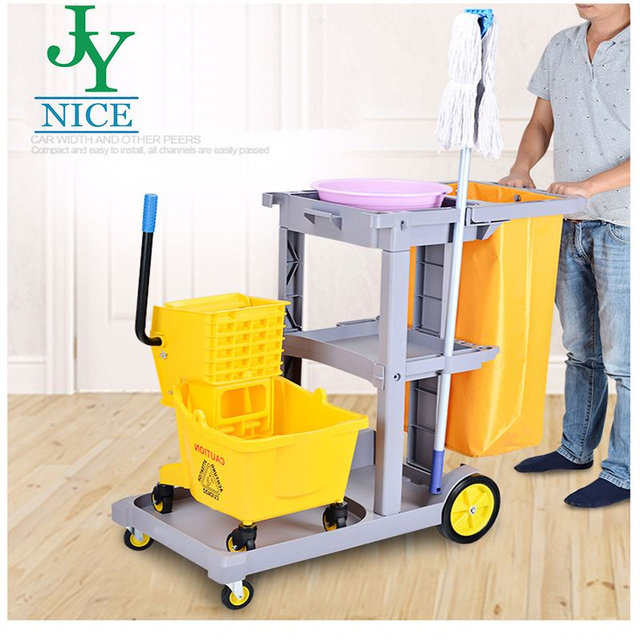 Chariot en plastique de nettoyage de supermarché de centre commercial polyvalent