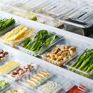 Ensemble de récipients alimentaires micro-ondables étanches, compartiment de récipient alimentaire commercial